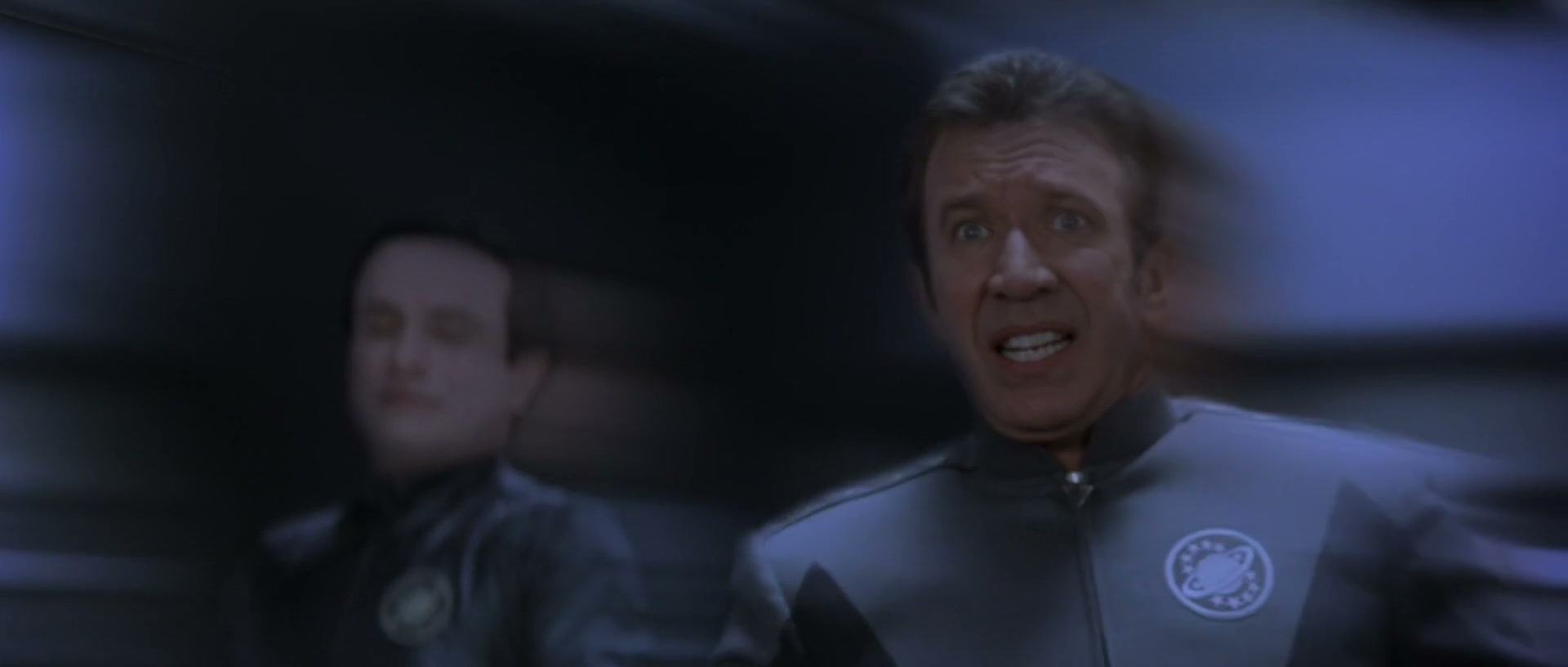 Jason Nesmith in a rescripted Galaxy Quest scene